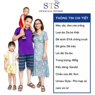 (Da bò thật 100%) Dép Trẻ Em Dép ,Bioline quai ngang đế trấu nhiều màu cho bé mã STK01