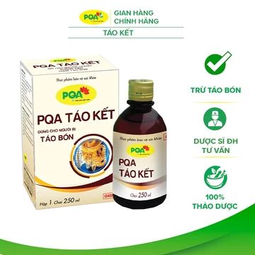 Táo Kết PQA Thành Phần Thiên Nhiên Hỗ Trợ Nhuận Tràng, Thông Tiện, Giảm Táo Bón Hộp 250ml