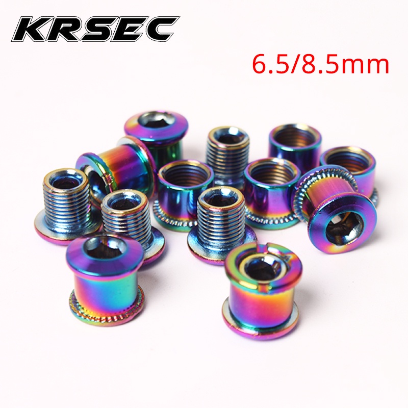 KRSEC 6.5 / 8.5mm Xích Bu Lông 6.5mm 8.5mm Xe Đạp Chainwheel Scresw Xe Đạp Đường Bộ Xe Đạp Quay Vít Đĩa Xe Đạp