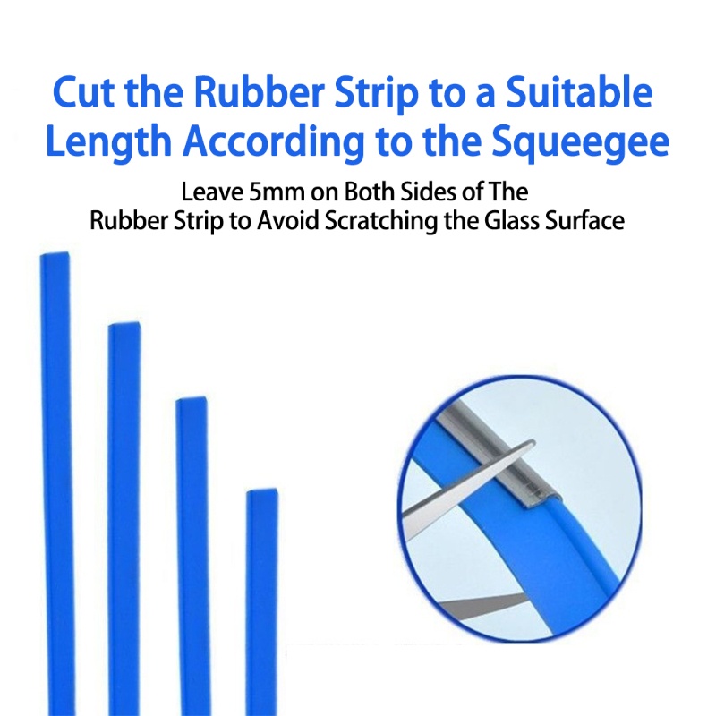 Redbaiaa1 Cao Su Làm Sạch Cửa Sổ Tiện Ích Một Phần Squeegee Tắm Bụi Cửa Sổ Squeegee Refills Thay Thế Squeegee 2 Col