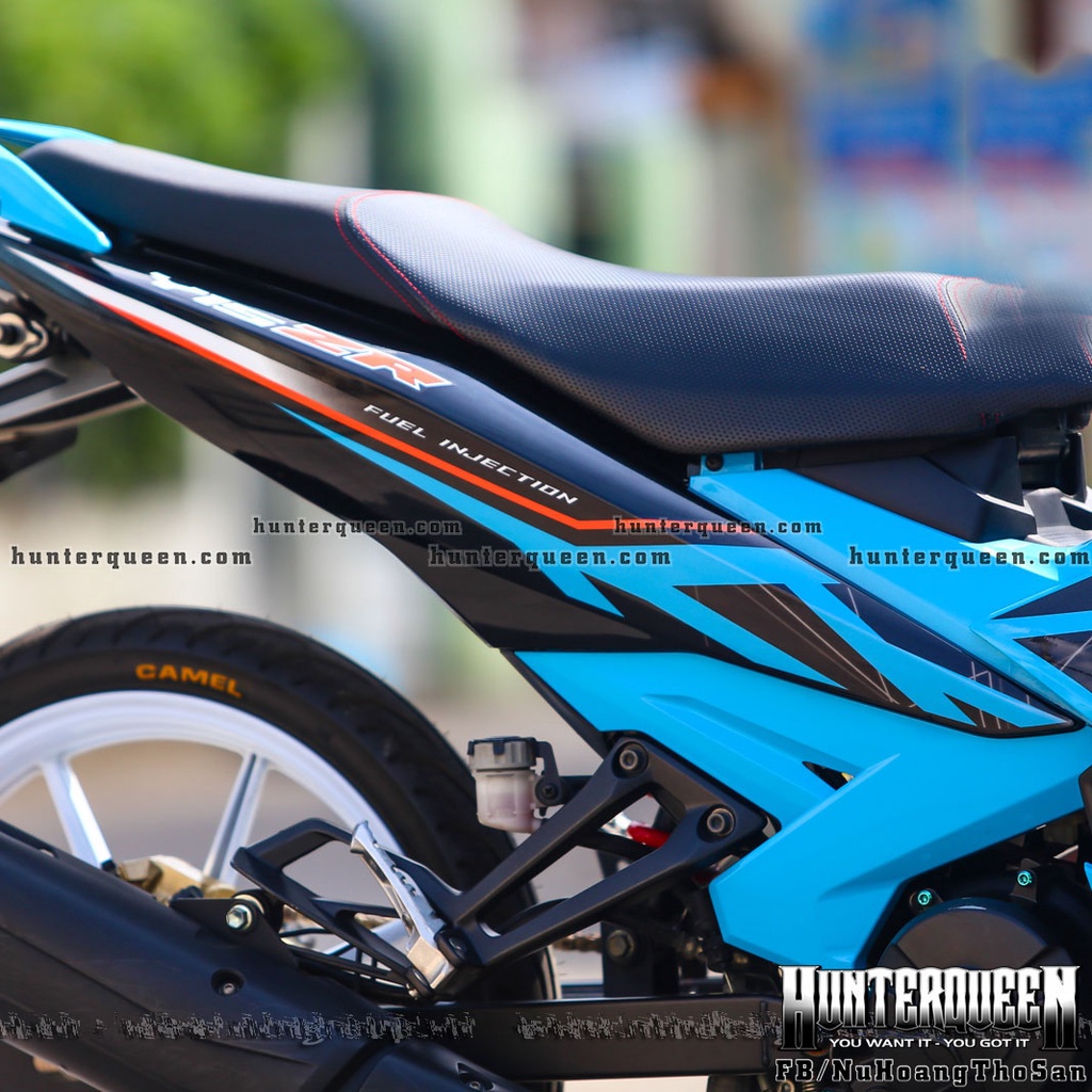 Tem rời cao cấp Y15ZR 2022. Decal dán xe Ex150 đen xanh. Chống nước, bền màu, kích thước chuẩn