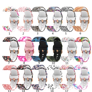 Dây đeo silicon mềm Camo 20mm cho Samsung Galaxy Watch 7 FE 6 5 Pro Watch4 40mm 44mm / Active 2