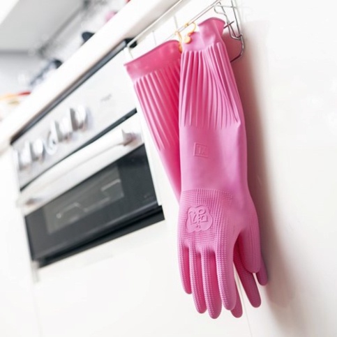 Ảnh Bộ 2 Đôi Găng Tay Cao Su Tự Nhiện Hàn Quốc Có Móc Treo Nhiều Kích Cỡ 4