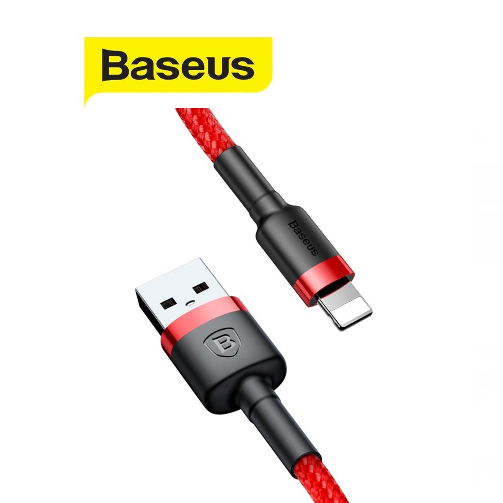 Cáp sạc nhanh Baseus Cafule dây dù chống đứt truyền dữ liệu nhanh chóng dài 1M/2M/3M cho iPhone/iPad