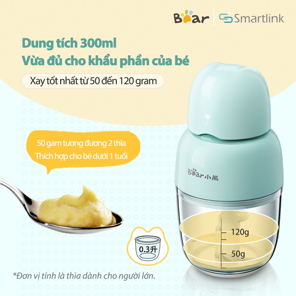 Ảnh Máy xay thực phẩm mini Bear QSJ-B01P1 - Phiên bản Quốc Tế Chính Hãng BEAR bảo hành18 Tháng 1