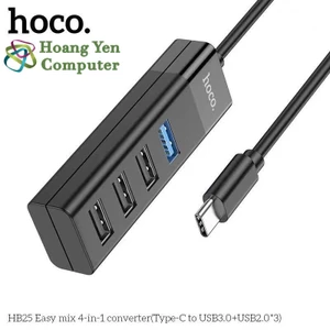 Hub TYPE C ra USB 4 Cổng Hoco HB25 cho Laptop,laptop táo,ĐT-BH 1 năm-Hoàng Yến Computer