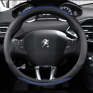 Dành Cho Xe Đạp Peugeot 308 2014 ~ 2021 II III T7 T9 308 SW Bọc Vô Lăng Ô Tô Sợi Carbon + Da PU
