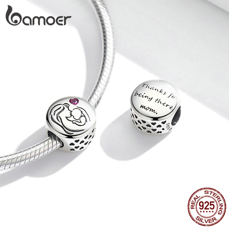 Hạt xỏ BAMOER BSC493 bạc 925 thời trang dành cho làm mặt trang sức DIY