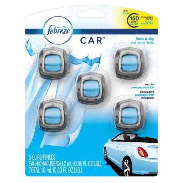 Nước Hoa Ô Tô Febreze Kẹp Cửa Gió Điều Hòa Xe Hơi Febreze Car Linen And