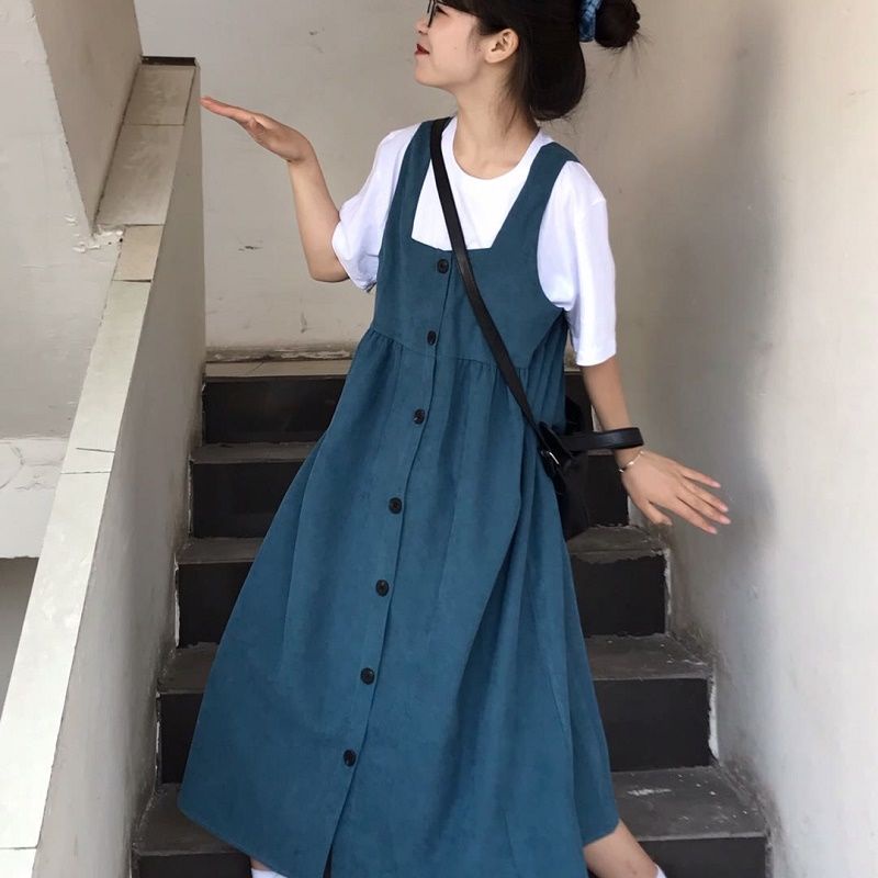 Set Áo Thun Và Đầm Yếm Thiết Kế Xinh Xắn Nữ Tính | Shopee Việt Nam