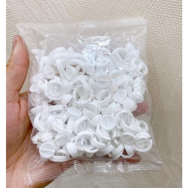 nhẫn đựng keo nối mi 100 nút và 50 nút