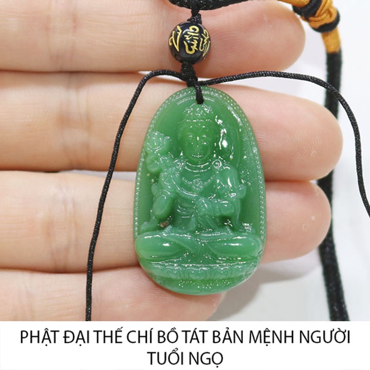 Dây chuyền phật Đại Thế Chí Bồ Tát - Bản Mệnh Tuổi Ngọ-Tặng kèm theo dây