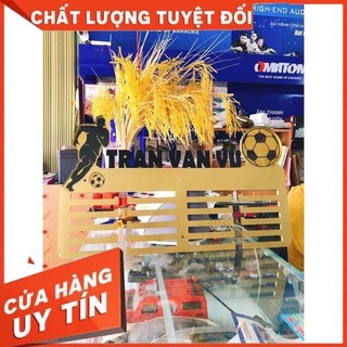[FreeShip] (Hot) Giá treo huy chương Bóng đá 5 tầng. kt 58x35 Cm chữ Đen mờ sang chảnh