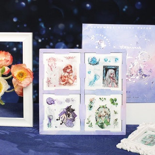 Sticker Cute Dễ Thương Ngẫu Nhiên [ 6 tấm ] Trong Set 100 Tấm Và Stickers Vintage Dán Sổ Decor Siêu Xinh ST1