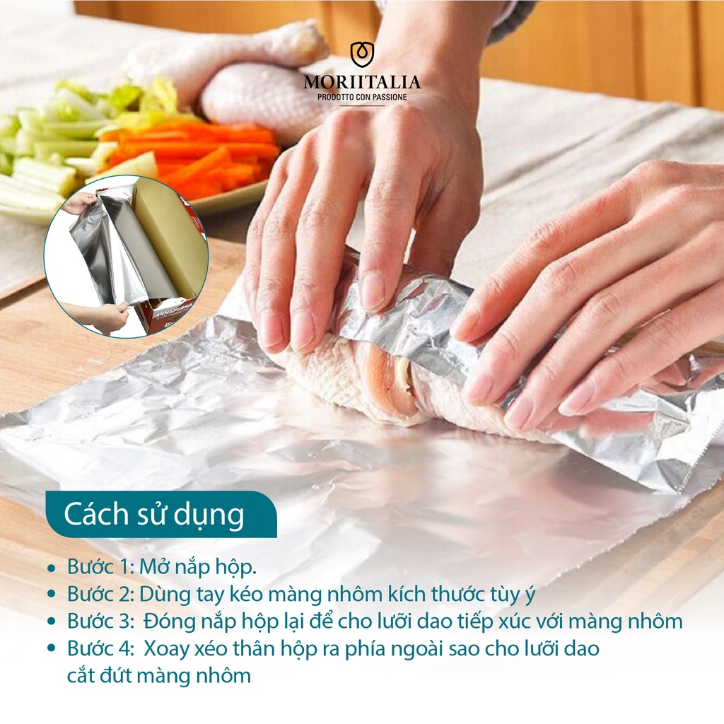 Ảnh Màng nhôm bọc thực phẩm ANNAPURNA, 100% Nhôm lá mỏng không tạp chất - Moriitlia 4