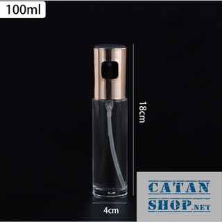 Bình xịt dầu ăn 100ml phun sương cho nồi chiên không dầu chai thủy tinh cao cấp, dùng cho đồ nướng, salad GD548-XitDau