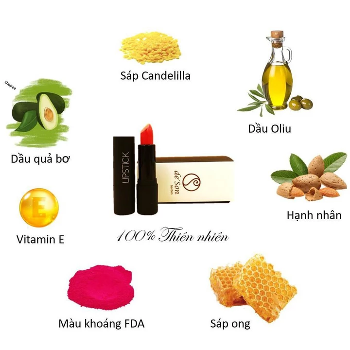 M23 Son Thỏi Lì Handmade De' Son Garden Ultimate Mattet 🎁 Son ko Chì Siêu Lì 04 Màu Cực hot 6
