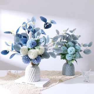 Cành bạch đàn giả cành lá bạch đàn Mỹ nhân tạo 3 nhánh dài 52cm màu pastel dùng trang trí tuyệt đẹp