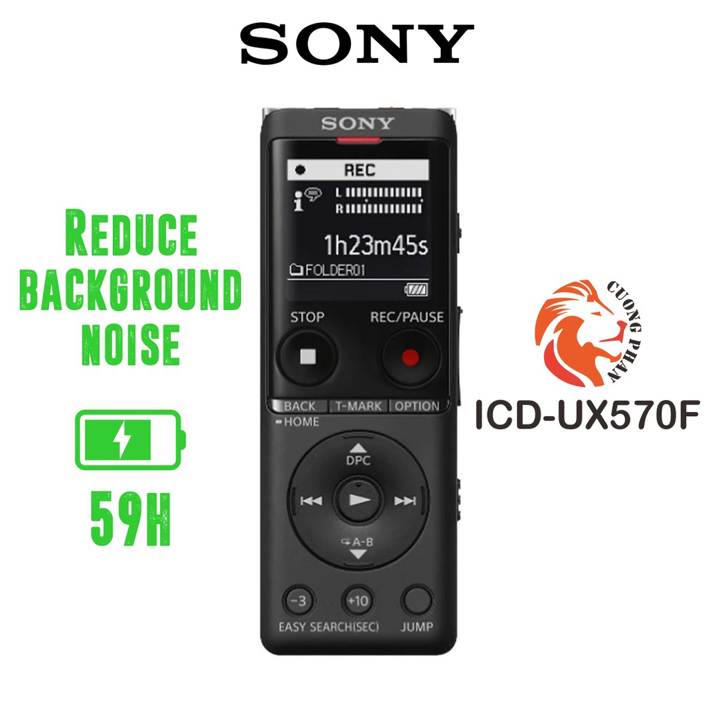 Máy ghi âm Sony ICD-UX570F | Chính Hãng Sony Việt Nam | Bảo Hành 12 Tháng