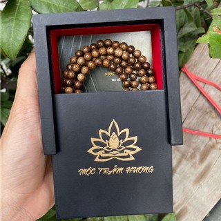 Hộp Gỗ Đen Đựng Vòng Tay, Chuỗi Hạt, Đồ Phong Thủy 10x10x3cm - Mộc Trầm Hương MTH
