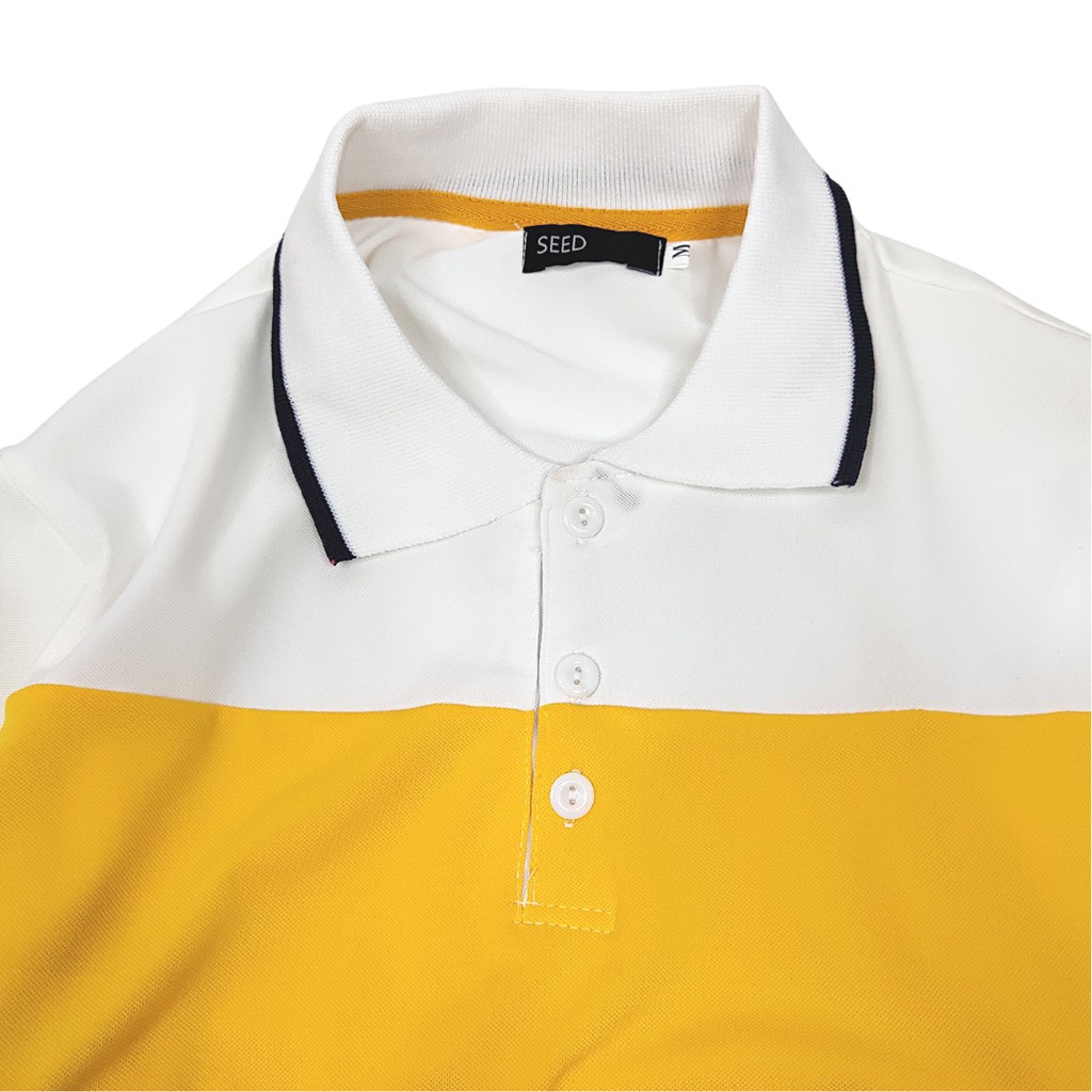 Áo Polo nam ZUTEE phối ngang vải cá sấu Cotton Trắng cổ bẻ xuất xịn, chuẩn form trẻ trung, thanh lịch. Áo POLO SEED | BigBuy360 - bigbuy360.vn