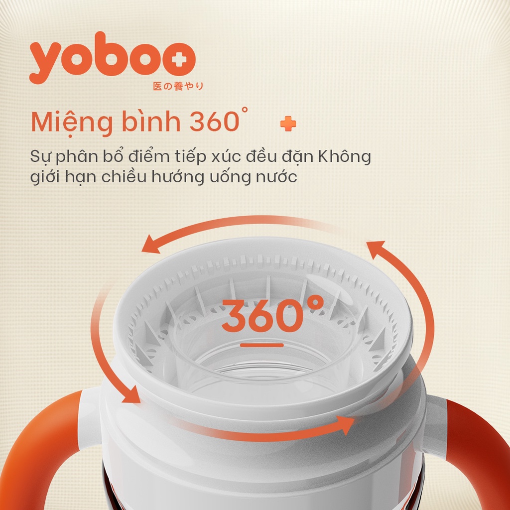 Ảnh Bình Tập Uống Cho Trẻ Yoboo Yb-0034 Dung Tích 210ml Có Quai Cầm Chất Liệu Titan - Hàng Chính Hãng 3