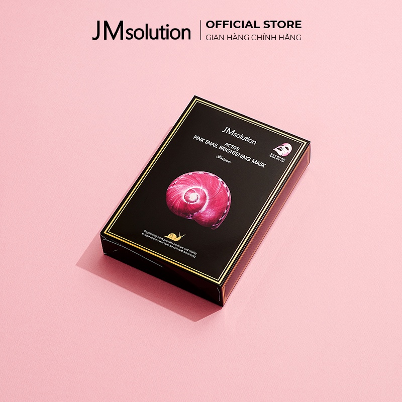 JMsolution Mặt Nạ Ốc Sên Hồng Active Pink Snail Brightening Mask Prime 30ml - Dưỡng Ẩm Dưỡng Da Trắng Hồng - Chính Hãng