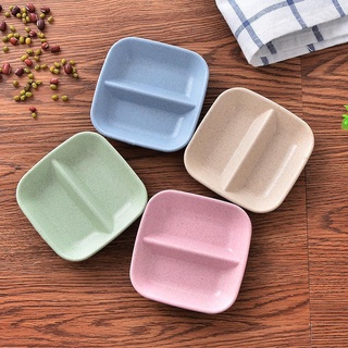 Set 3 Đĩa Đựng Gia Vị 2 Ngăn Bằng Lúa Mạch Siêu Gọn Siêu Tiện - 1580