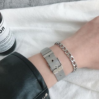 Vòng tay inox nam kiểu hàn quốc