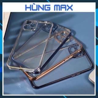 Ốp silicon Likgus trong suốt viền si màu bảo vệ camera cho iphone 11/11pro/11promax/12/12pro/12promax