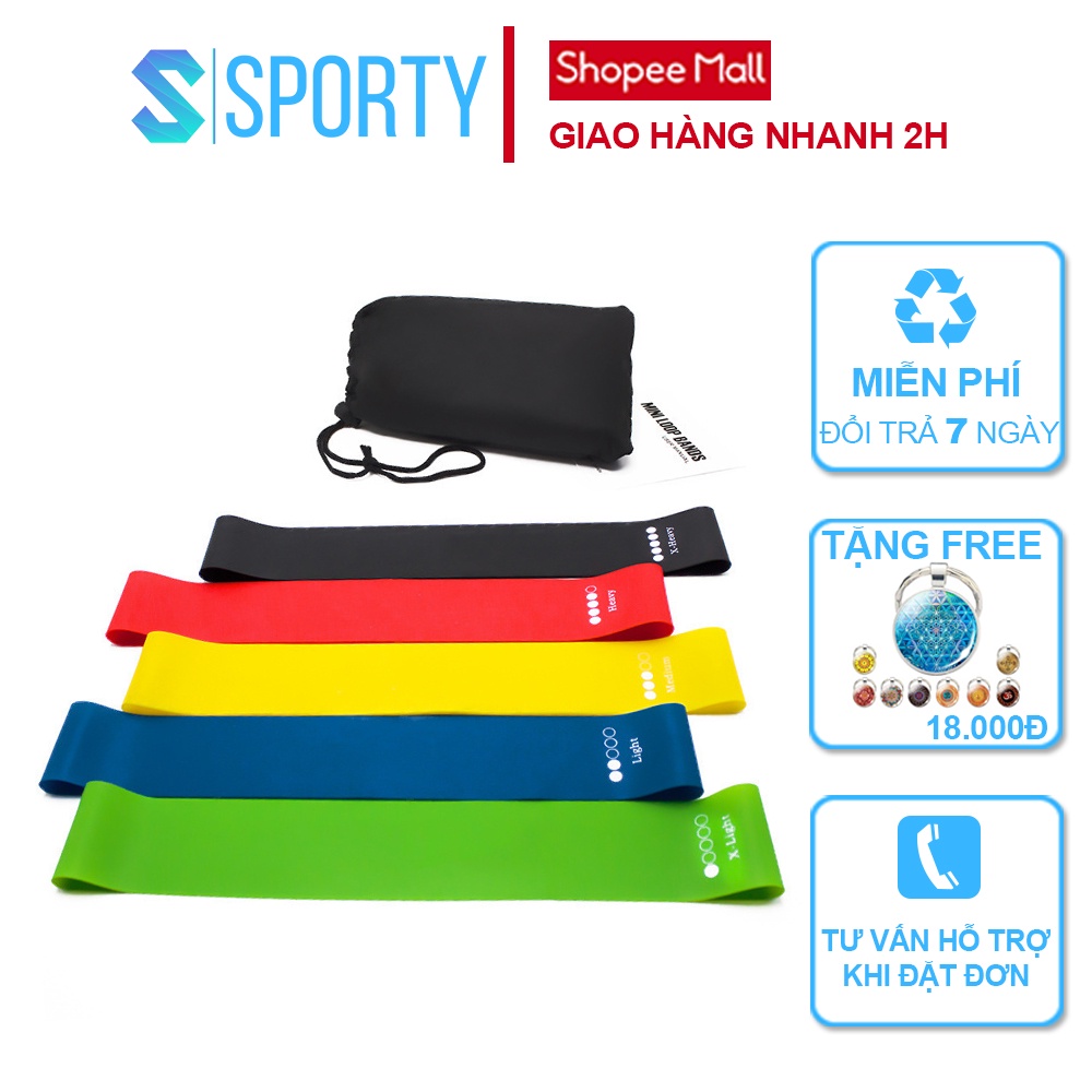 Ảnh Bộ dây tập kháng lực YOGA có vạch lực SPORTY YGB4 co giãn đàn hồi cho tập thể hình 1