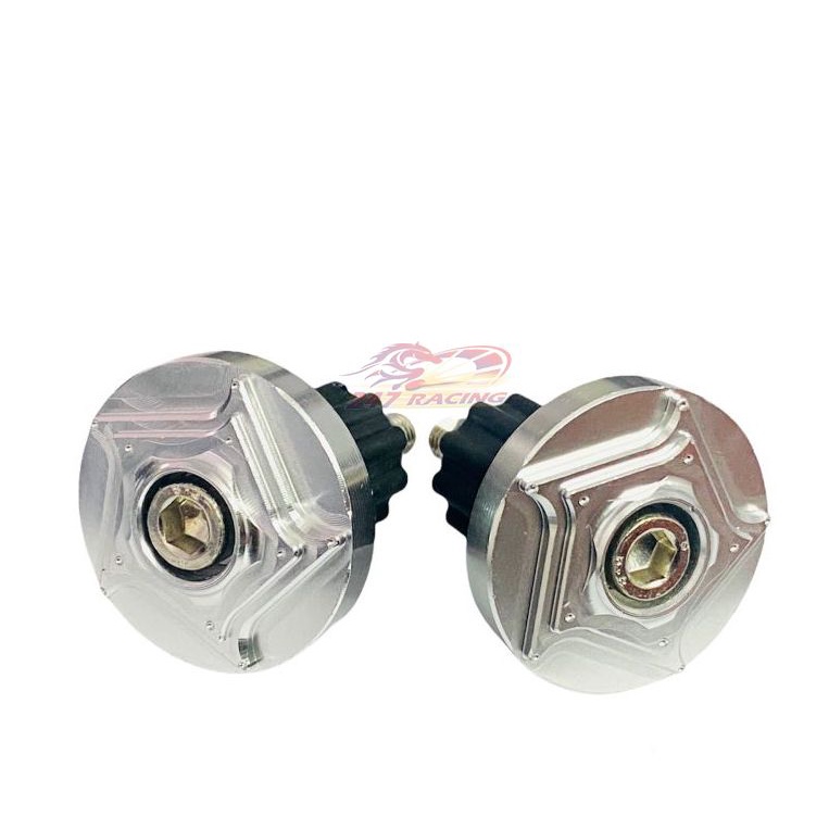 Gù tay lái Nhôm CNC Phay 5 cạnh màu Bạc gắn nhiều loại xe máy