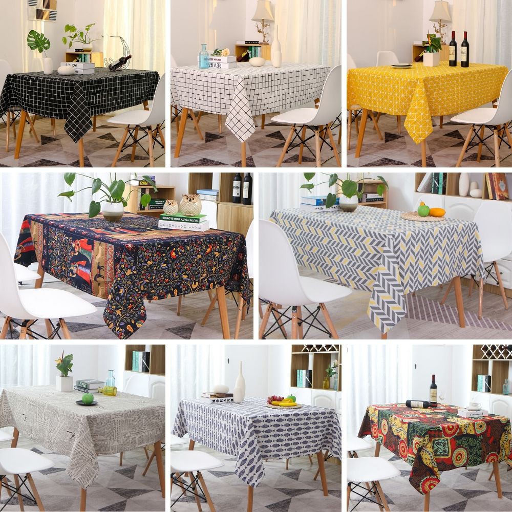 Khăn Trải Bàn Họa Tiết Hiện Đại, Thanh lịch, Vintage