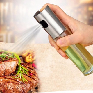 (tặng phễu nhựa)  Chai xịt thủy tinh đựng dầu, dấm 20x5cm -100ml -  Bình thủy tinh xịt dầu
