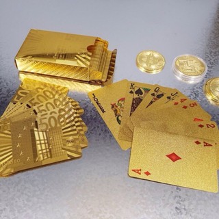 Bộ bài mạ vàng 24k mang tài lộc may mắn
