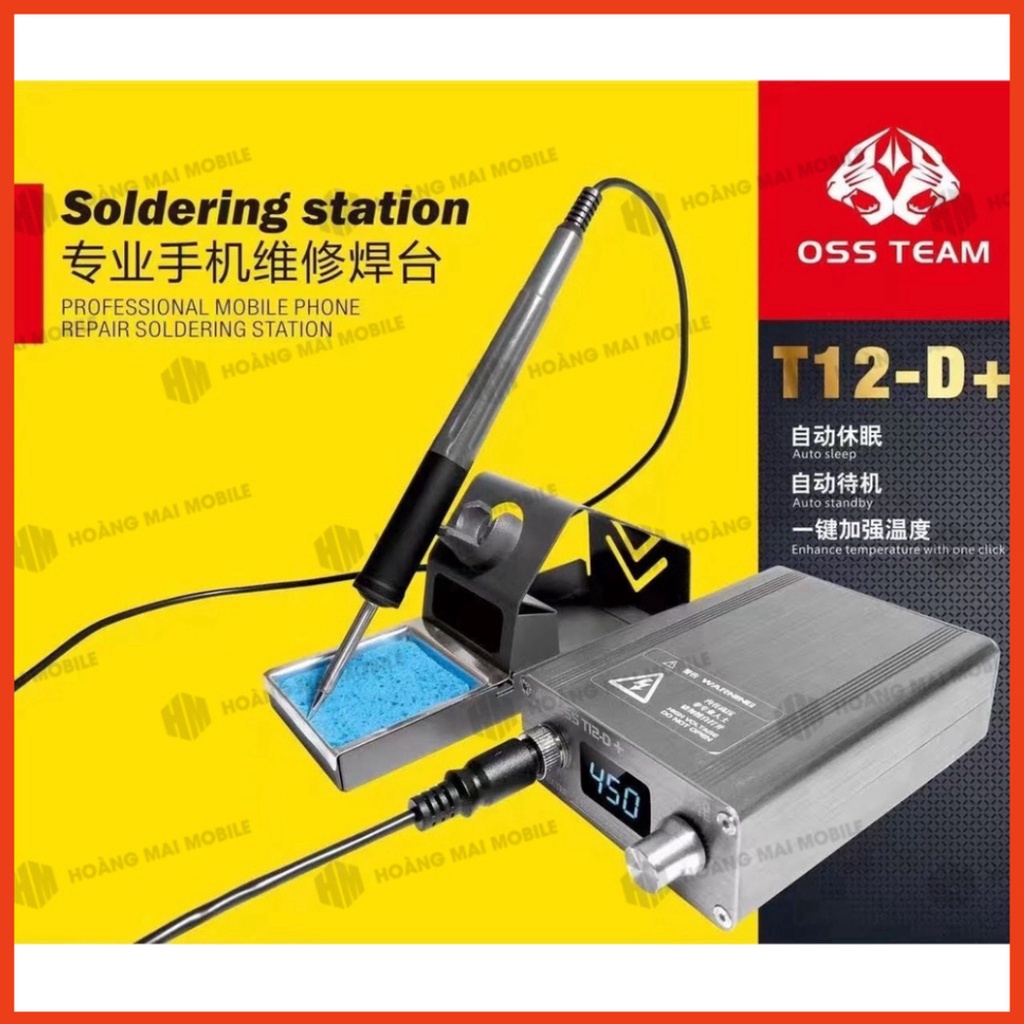 Máy hàn mini OSSTEAM T12D cầm tay, phù hợp mũi hàn T12