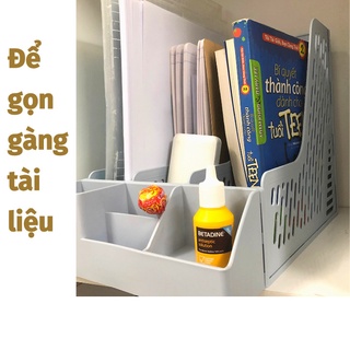 Khay đựng tài liệu 3 ngăn Việt Nhật 5680 kèm khay để bút,Khay đựng hồ sơ tài liệu văn phòng để bàn gọn gàng { H }