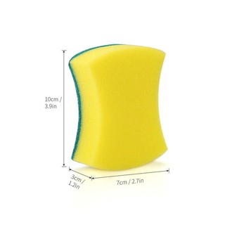 Combo 3 miếng cọ rửa chén bát xanh vàng tiện dụng - Miếng bọt biển cọ rửa xoong nồi