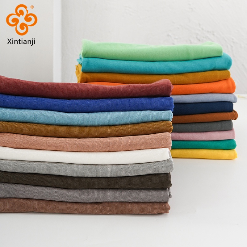 Dệt Kim Cotton Jersey Vải Nửa Mét Mỏng Mùa Hè Áo Thun DIY Quần Áo Tay Ngắn 50x150cm A0423