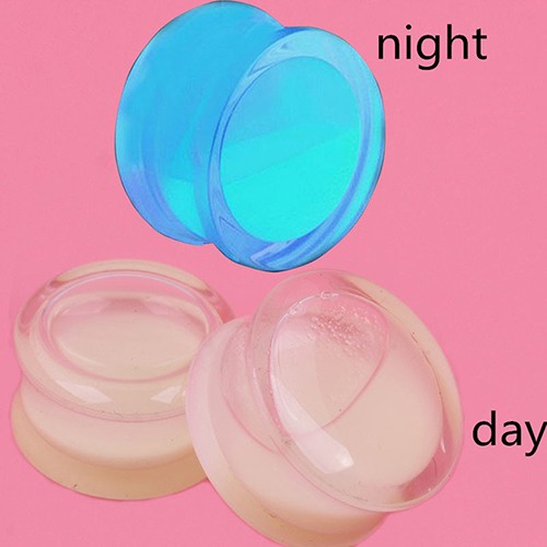 Unisex Glow in the Dark Double loe Saddle Máy đo tai cắm xuyên cơ thể
