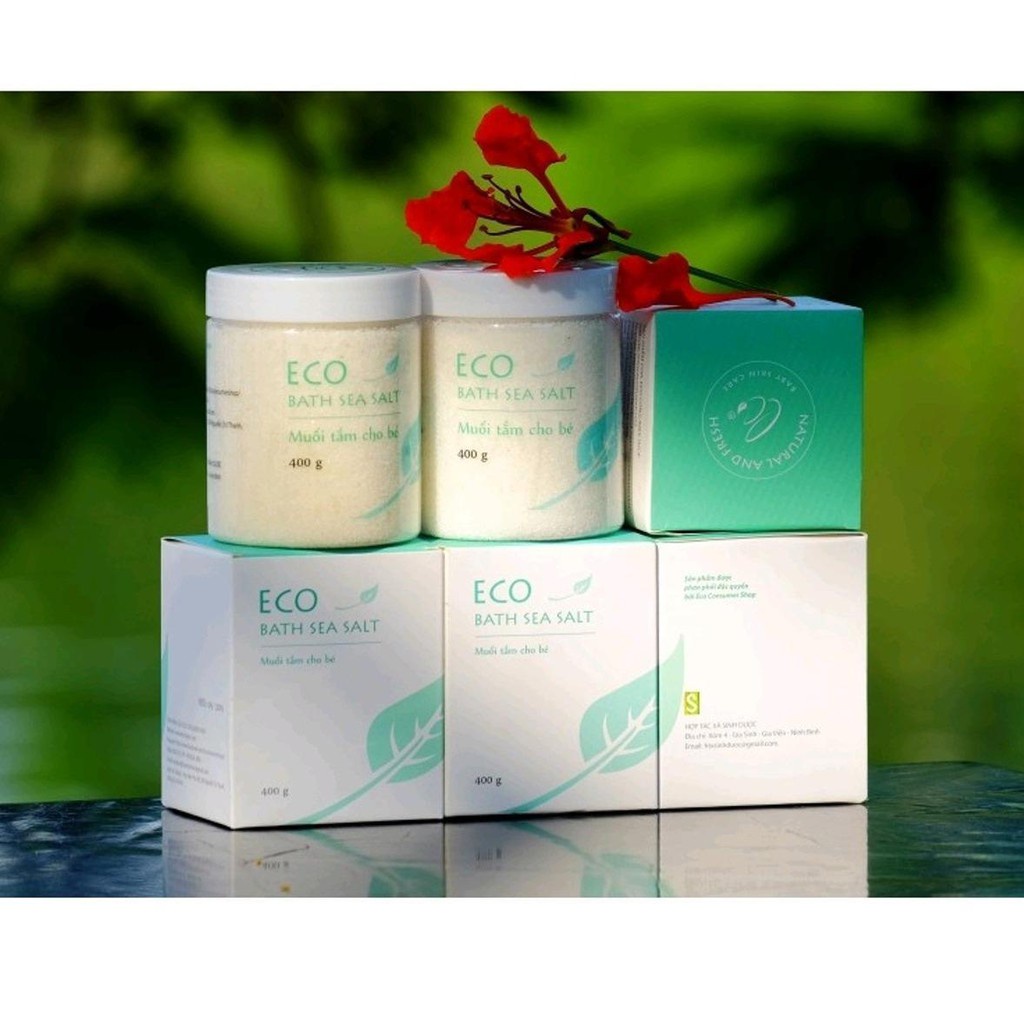 Ảnh Muối Tắm Bé  Eco - Muối Tắm Sinh Dược Hết Rôm Sảy - Mề Đay - Muối Tắm Bé Thảo Dược HTX SInh Dược 2
