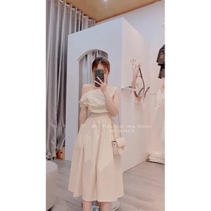 Set Váy Be Trễ Vai Sang Chảnh