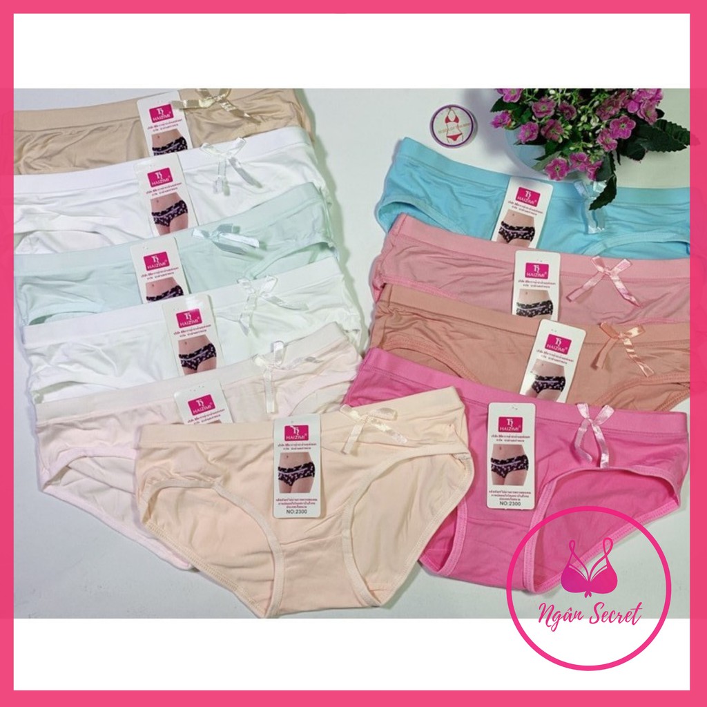 Combo 10 quần lót cotton nữ Thái Lan 35 - 50kg, vải cotton cao cấp mềm mịn, co dãn tốt