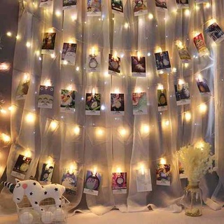 Kẹp ảnh đèn led trang trí dài 3 mét gồm 20 kẹp tặng kèm pin, YẾN NHI SHOP
