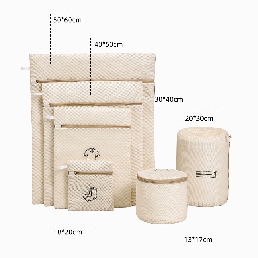 Túi Lưới Giặt Đồ 3 Lớp Dày Cao Cấp - Túi Giặt Bảo Vệ Quần Áo, Đồ Lót, Tất Vớ