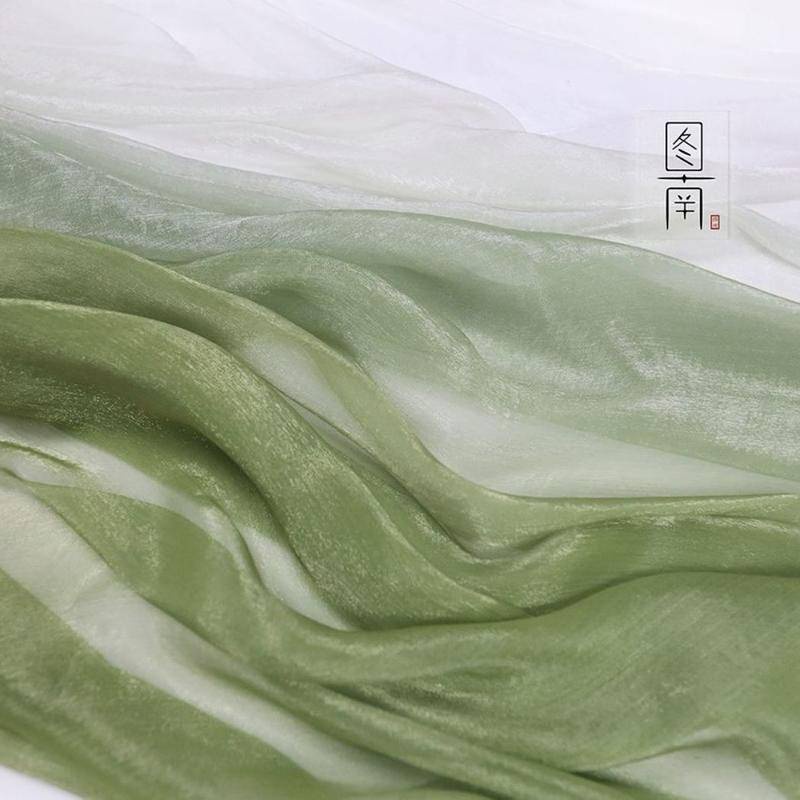 【over 1PC Without Cut 】Tấm Vải Voan In Màu Gradient 150*50CM Dùng May ...