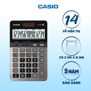 Máy Tính Cao Cấp Casio JS-40B (14 Số) Chính Hãng - Phím Đúc Chống Mờ, Chuyên Dụng Cho Kế Toán Trưởng