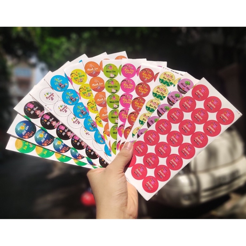Tem nhân bánh trung thu - Tem tròn - 21 tem/tờ | Shopee Việt Nam