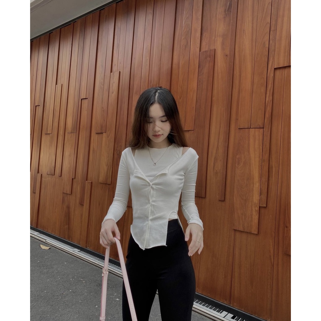 SET HAI ÁO TAY DÀI VÀ BALO TÁCH LẺ PHỐI XINH XẮN - PEACH TOP