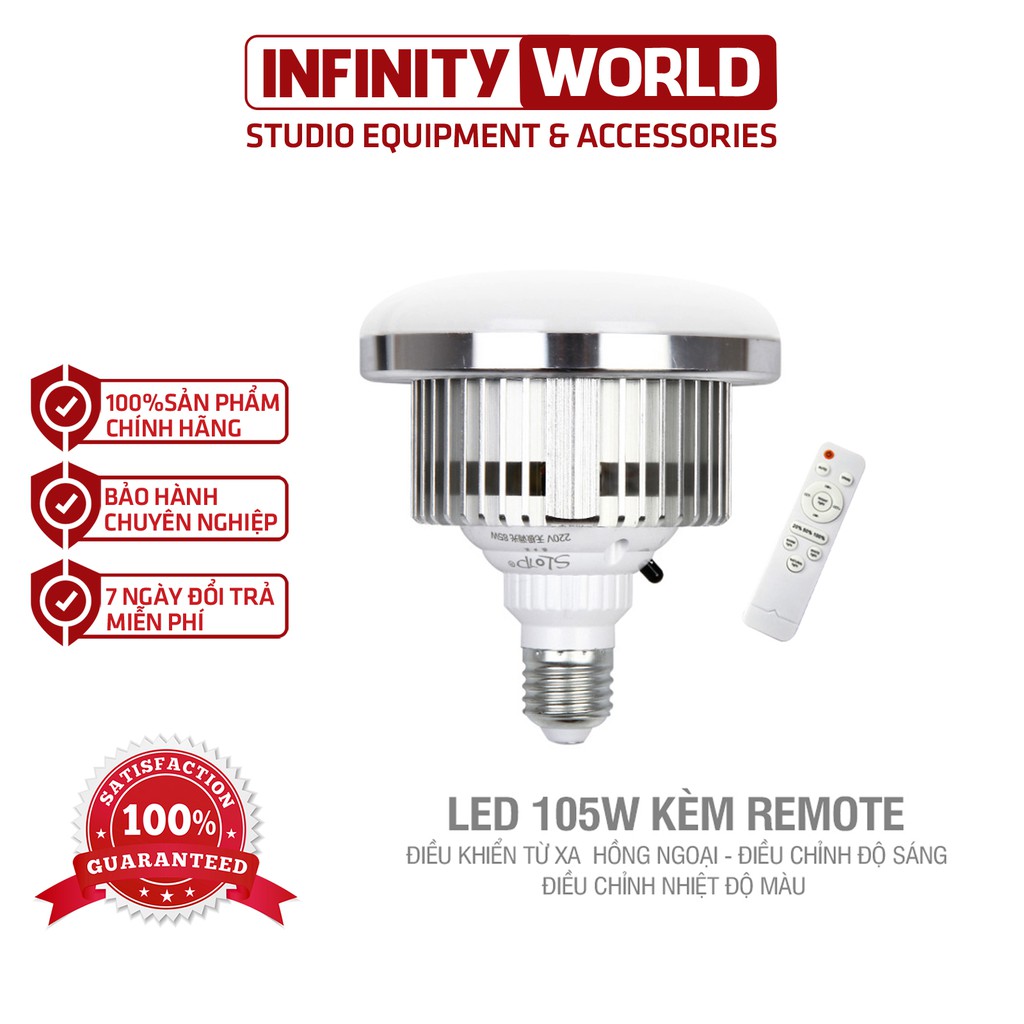 Bóng đèn LED siêu sáng 105W - Kèm điều khiển từ xa điều chỉnh độ sáng ...